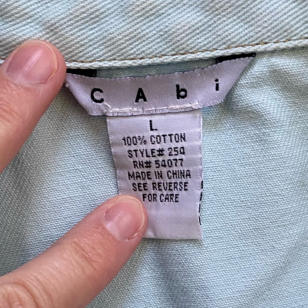 CAbi | Light Blue Denim Jean Jacket Style 254 - Picture 2 of 5